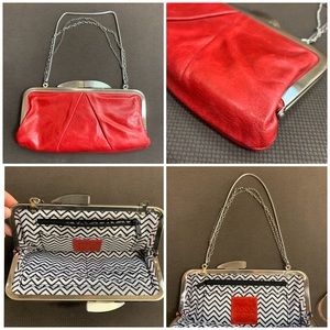 Like New HOBO Clutch Wallet Red Leather